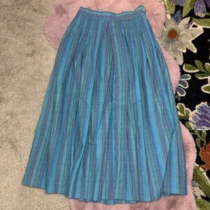 Vibrant Blue and Purple Maxi Skirt. Made in Australia. Size 38